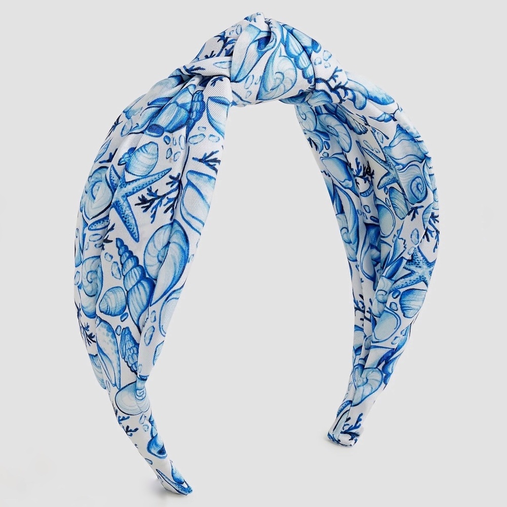 J.Crew Printed Knot Headband in Bright Peri